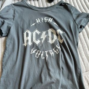 AC/DC high voltage blue/gray tee